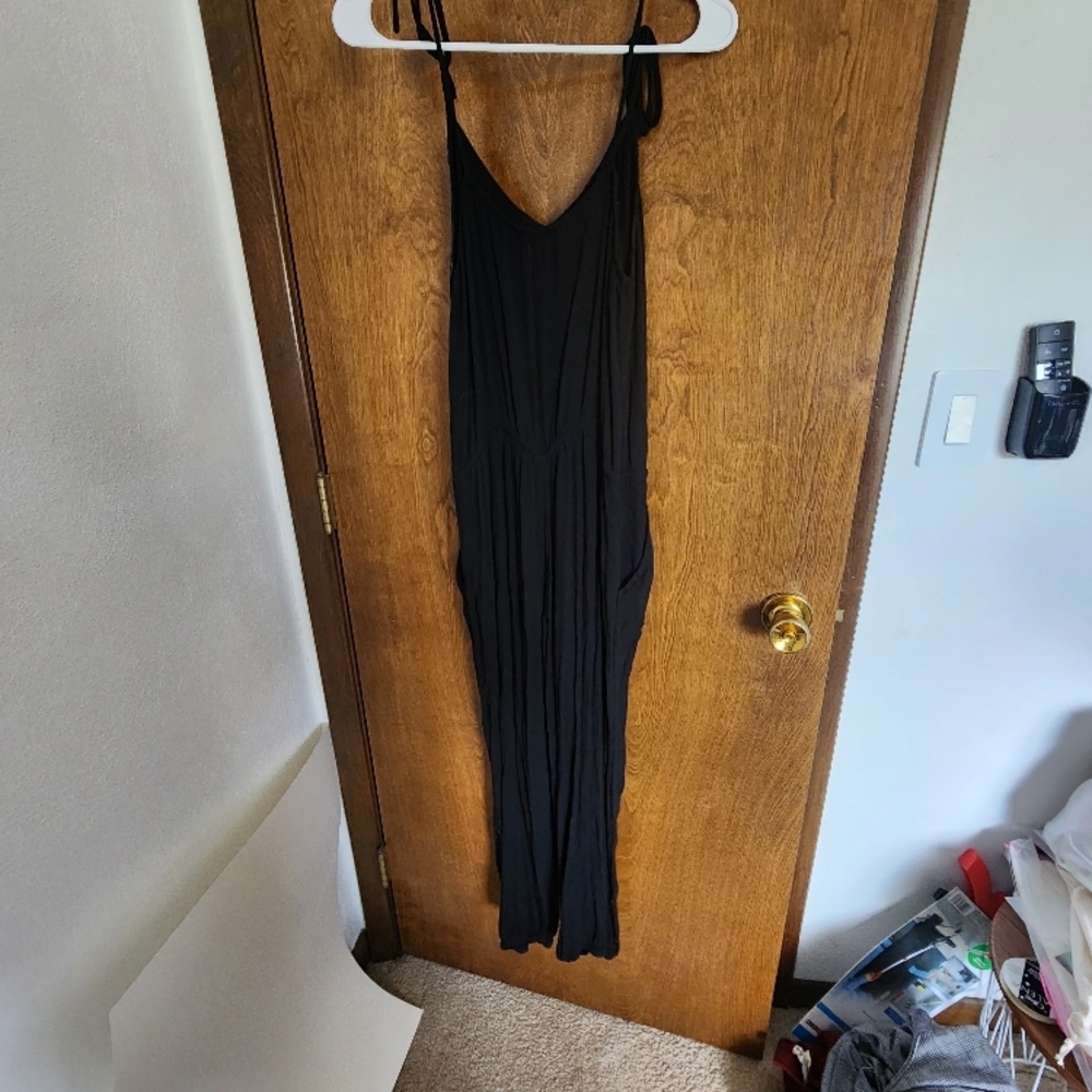 Black Spaghetti Strap Jumpsuit